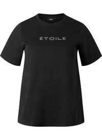 T-skjorte i økologisk bomull med tekst