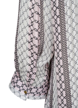 Mønstrete skjorte med 3/4-ermer, Pale Lilac AOP, Packshot image number 3