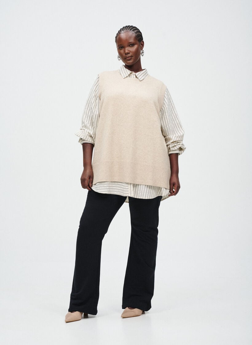 Utsvingte jerseybukser, Svart, Image image number 0