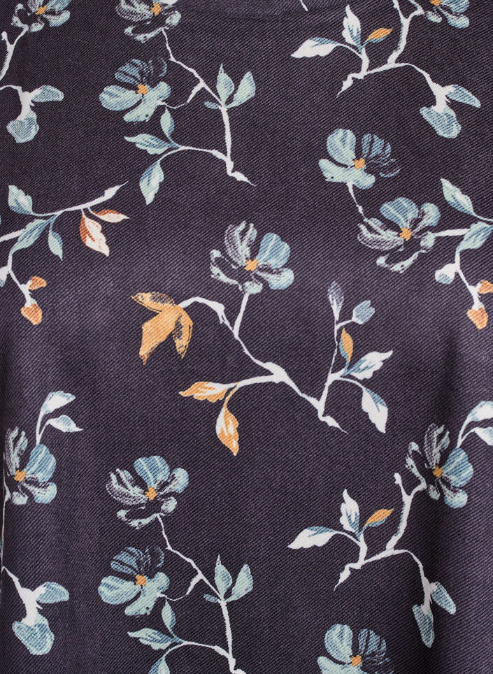 FLASH - T-skjorte med blomstertrykk, Svart, Packshot image number 2