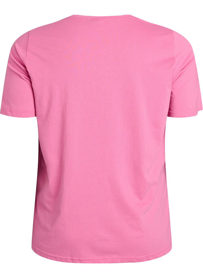 T-skjorte med trykk, Rosa, Packshot image number 1
