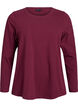 Basis jersey bluse med lange ermer, M&oslash;rk Bordeaux, Packshot image number 0