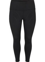 Cropped treningstights med struktur, Black
