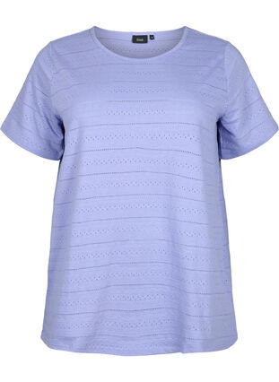 Kortermet bomull t-skjorte, Lavender Violet, Packshot image number 0