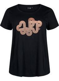 Trenings-t-skjorte med trykk, Black w. Graphics