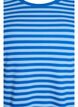T-shirt med striper og ribbestrikket struktur, Bl&aring;, Packshot image number 2