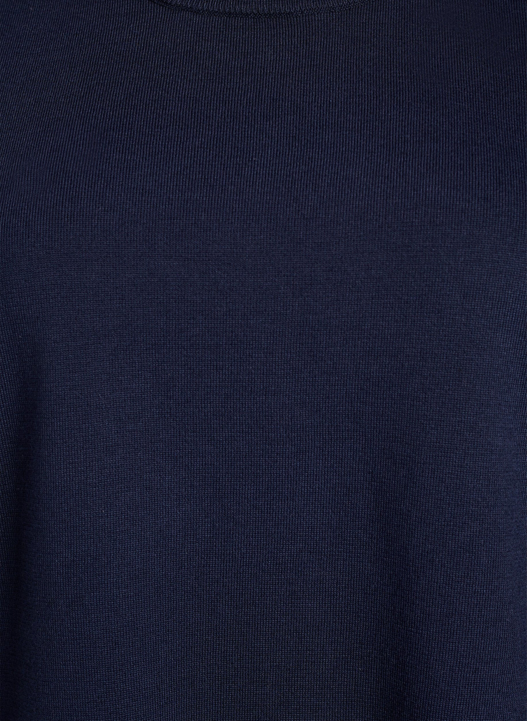 ZizziFinstrikket bluse med korte ermer, Bl&aring;, Packshot image number 2