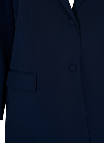 Klassisk blazer med knappelukking, Navy Blazer, Packshot image number 2