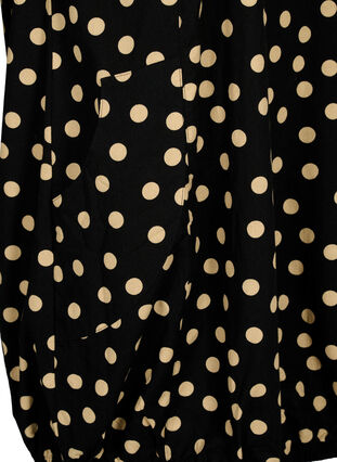 Kortermet bomullskjole med mønster, Black W. dot, Packshot image number 3