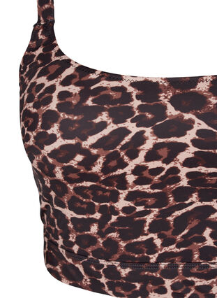 Mønstrete bikinitopp med justerbare stropper, Autentic Leopard, Packshot image number 2