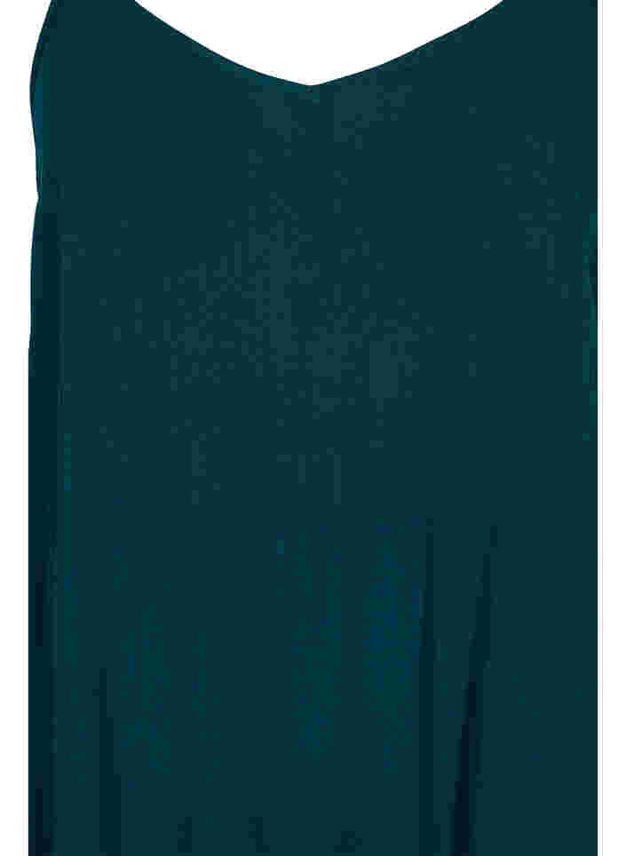 Ermeløs strandkjole i viskose, Deep Teal, Packshot image number 2