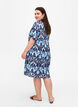 Kortermet kjole med trykk, laget av viskose, Blue Ethnic AOP, Model image number 1
