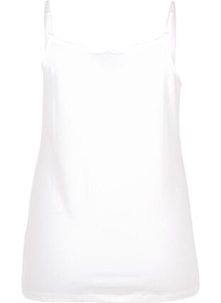 Zizzi Basistopp i bomull, Hvit, Packshot image number 1