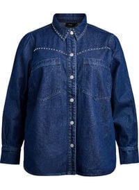 Denimskjorte med nagler, Blå Denimskjorte med nagler