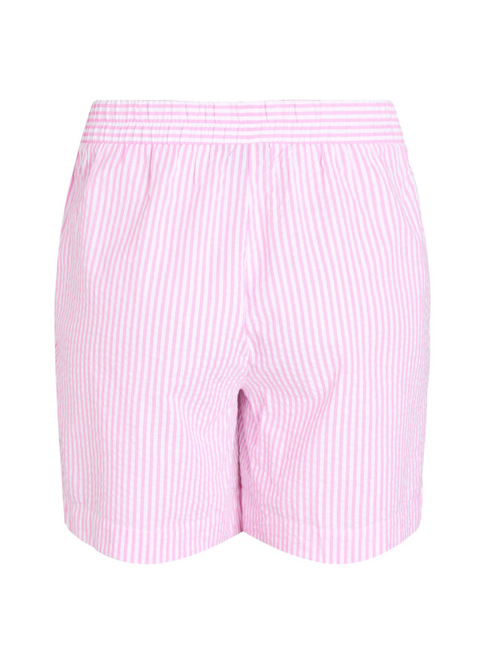 FLASH - Stripete shorts med høy midje, Rosa, Packshot image number 1