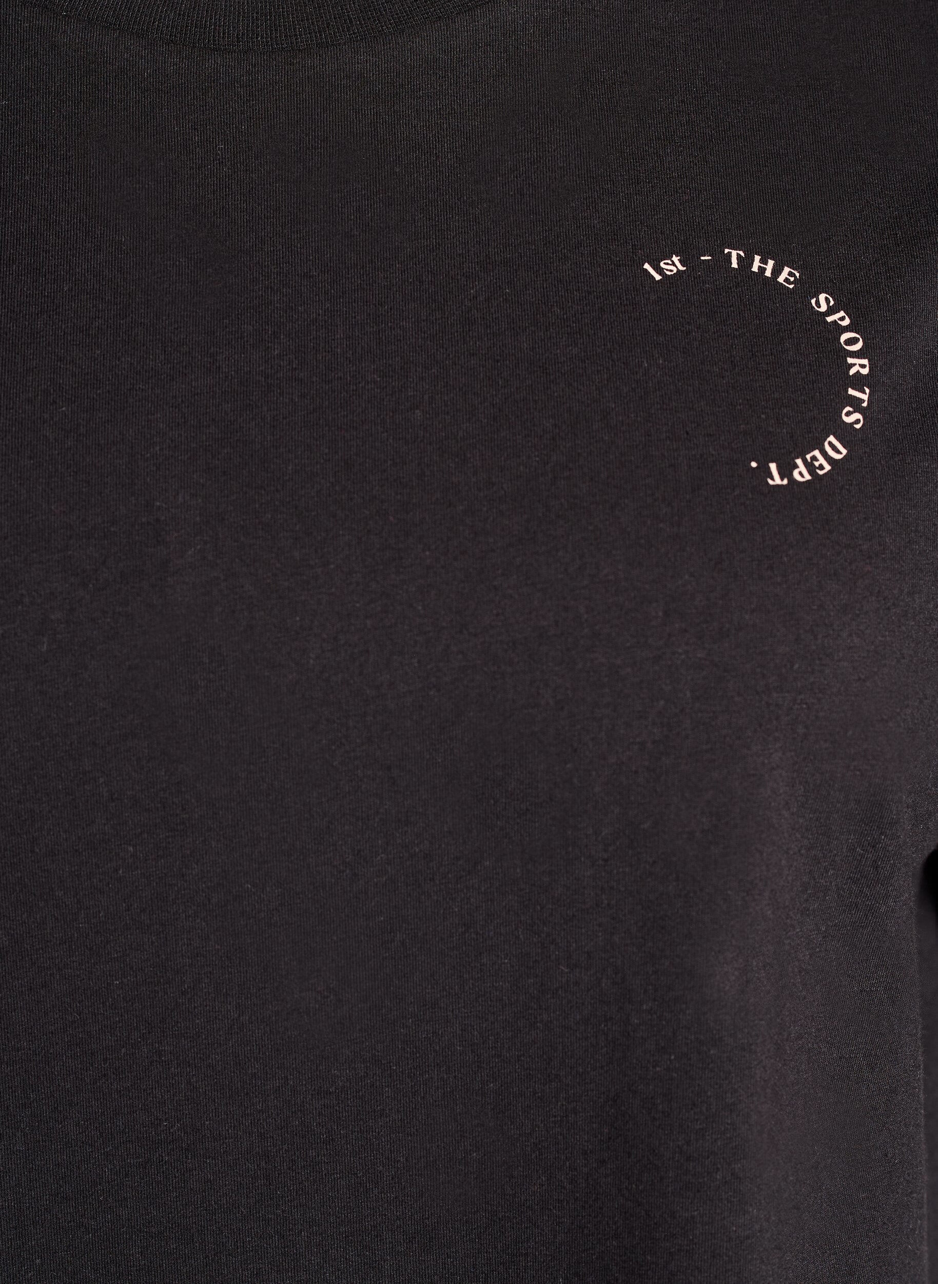 Zizzi Sporty t-skjorte i &oslash;kologisk bomull, Svart, Packshot image number 2