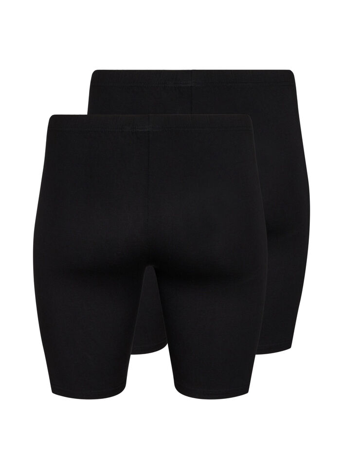 Sykkelshorts i viskose, 2 stk., Svart, Packshot image number 1