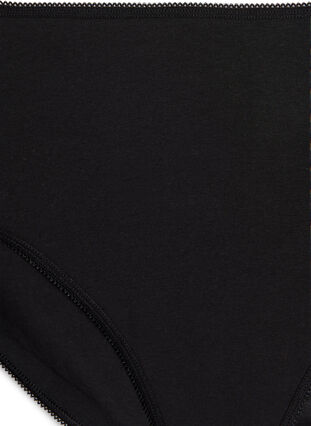 Zizzi 5-pack bomullstruser med vanlig midje, Svart, Packshot image number 3