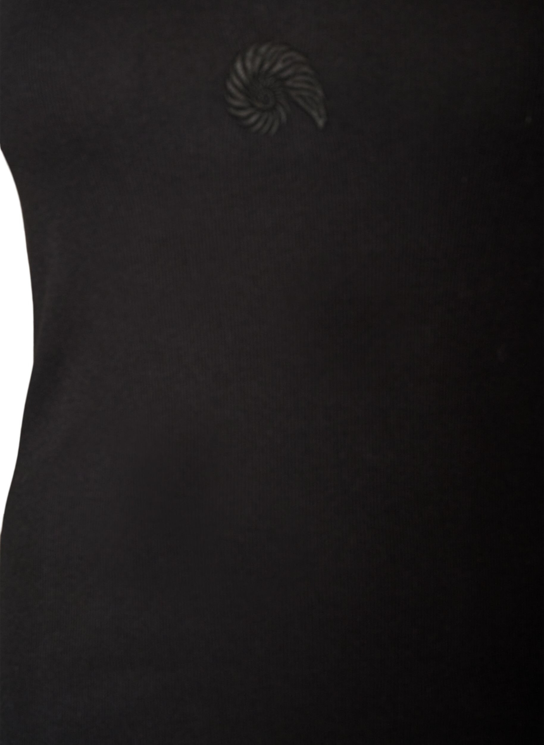 ZizziFigurn&aelig;r topp med motiv, Svart, Packshot image number 2