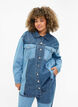 Colorblock dongerijakke, Light Blue Denim, Model image number 0