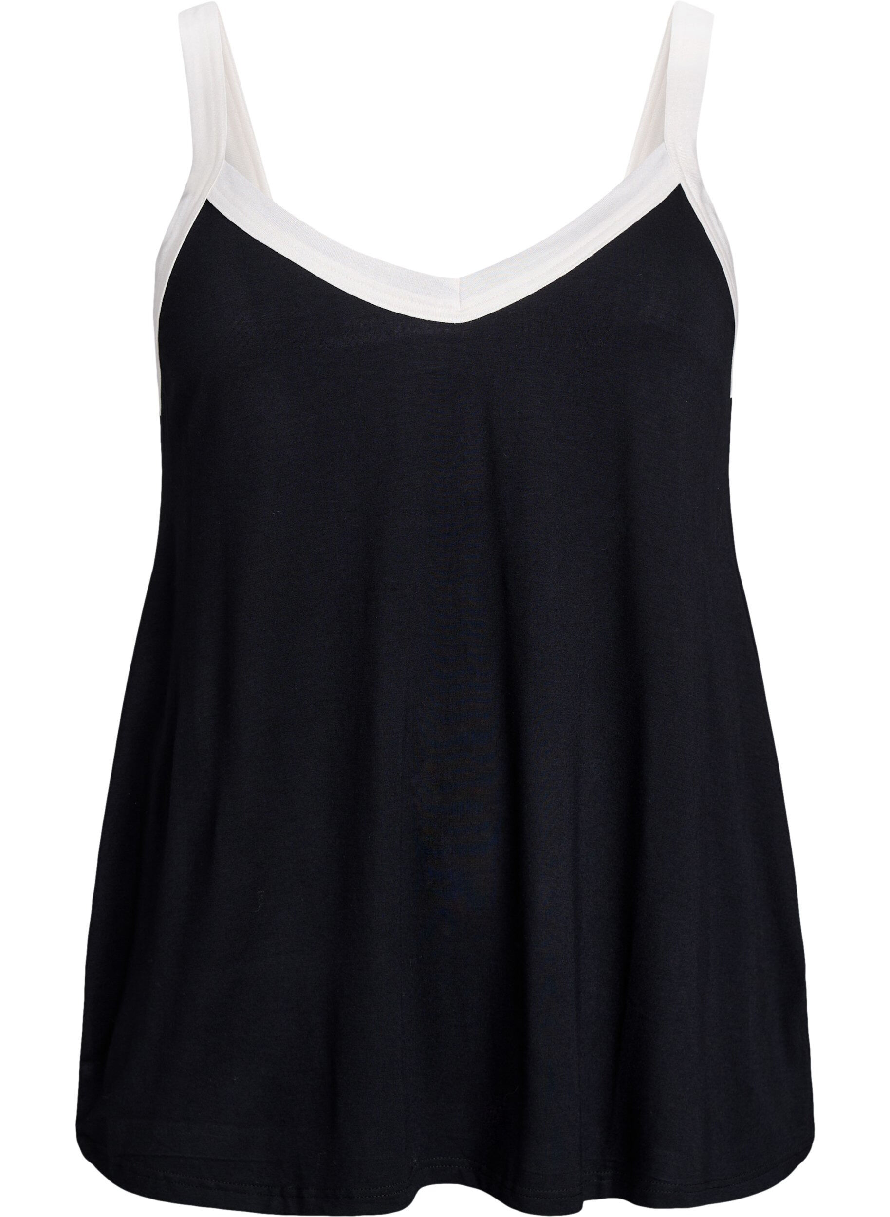 Nattopp med stropper og V-hals