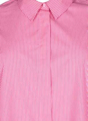 Zizzi Løs langermet skjorte med striper, Rosa, Packshot image number 2
