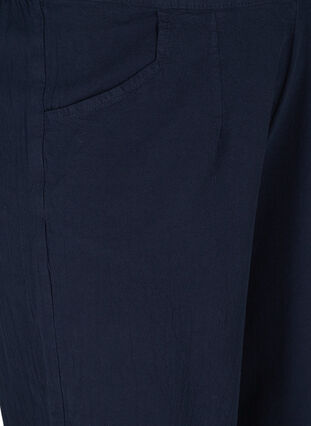 Zizzi Løse culottebukser i bomull, Night Sky, Packshot image number 2