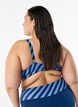 Trekantbikinitopp med striper og en wrap-detalj, Blå, Model image number 2
