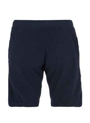 Zizzi Løse shorts med lommer i bomull, Blå, Packshot image number 1