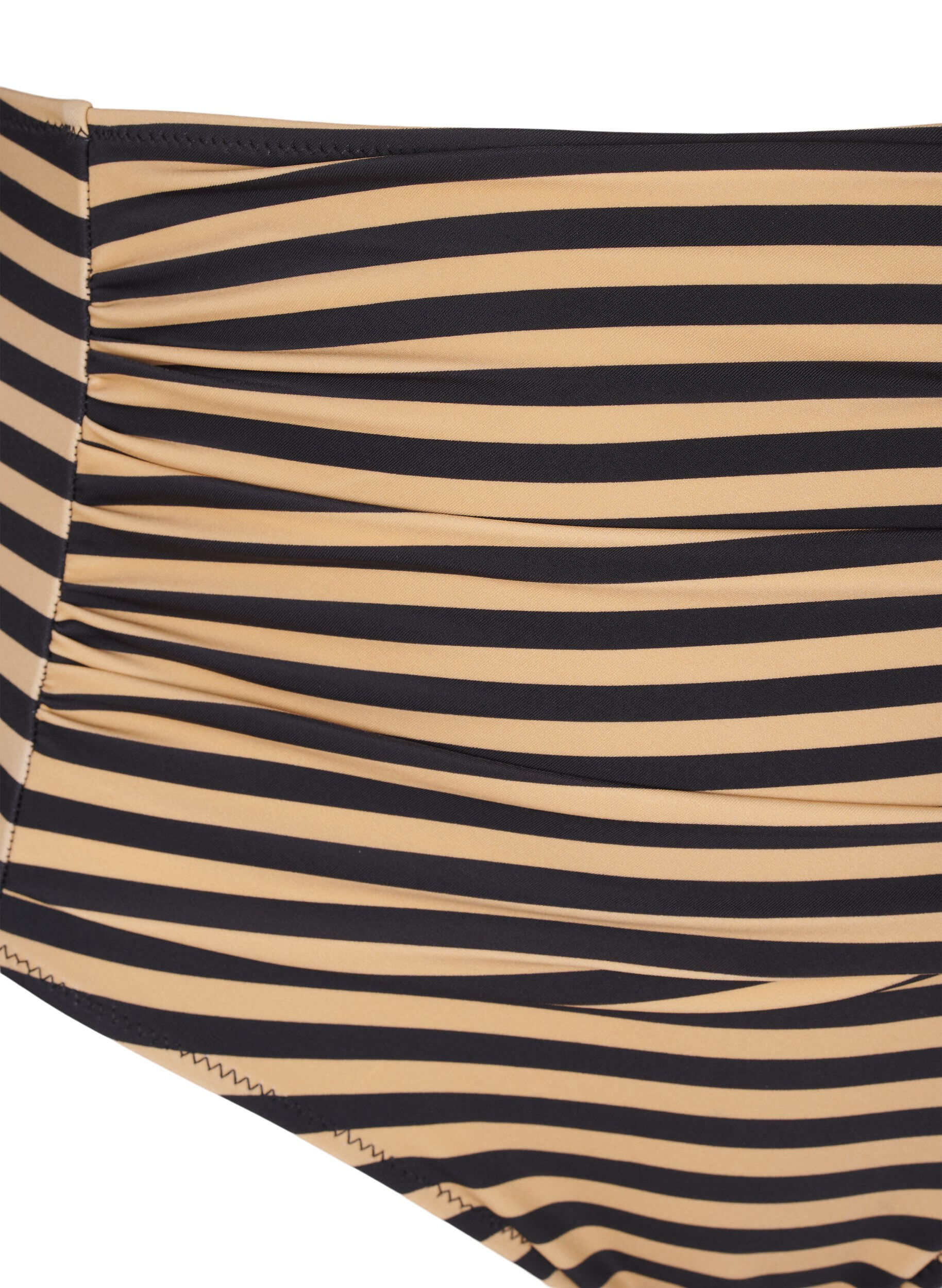 ZizziH&oslash;ytlivs bikinitruse med striper, Brun, Packshot image number 2
