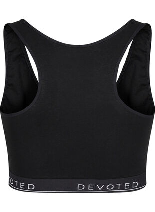 BH med en rund hals i bomull, Black/Upper Font, Packshot image number 1