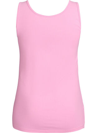 Zizzi Ensfarget basic topp i bomull, Rosa, Packshot image number 1