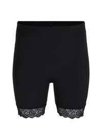Light shapewear shorts med blondekant