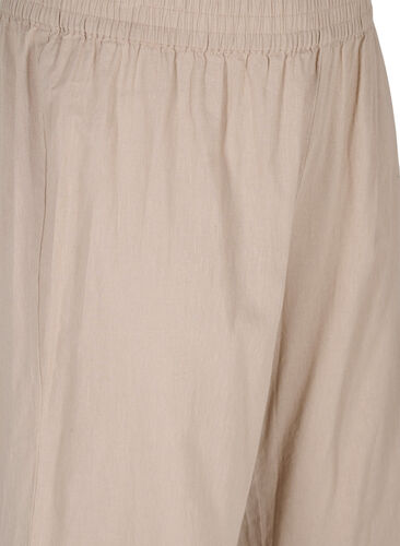 7/8-bukser i bomullsmiks med lin, Simply Taupe, Packshot image number 2