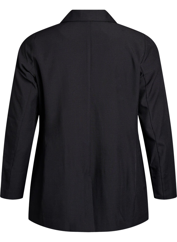 Blazer med lommer og splitter, Svart, Packshot image number 1