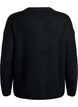 Strikket cardigan med glidel&aring;s, Svart, Packshot image number 1