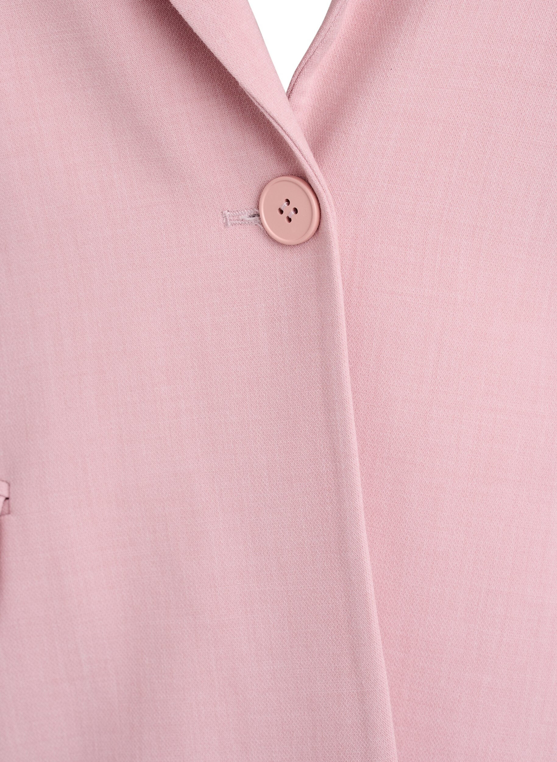 Zizzi Klassisk blazer med enkel knappelukking og lommer, Rosa, Packshot image number 2