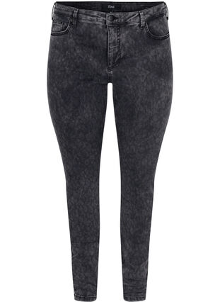 Amy jeans med høyt liv, Grey Denim, Packshot image number 0