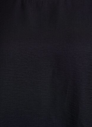 Zizzi Bluse med korte, vide ermer, Svart, Packshot image number 2