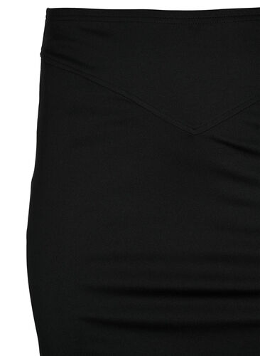 Tettsittende skjørt med glidelås i siden, Black, Packshot image number 2