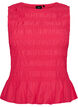 Smock-topp med b&aring;thals og peplum-fald, Rosa, Packshot image number 0