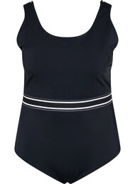 Badedrakt med rund hals, Black