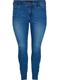 Super slim Amy jeans med sløyfe, Dark blue