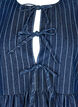 Stripete denimbluse med knyting foran, Blå, Packshot image number 2