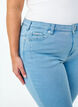 Cropped Amy jeans med glidelås, Blå, Model image number 3