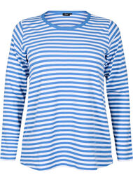 Stripete bluse med lange ermer, B. Yonder/White