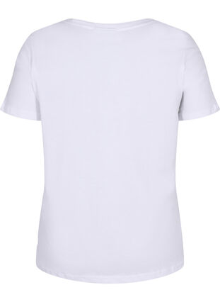 T-skjorte i bomull med trykk, B. White w. Black, Packshot image number 1
