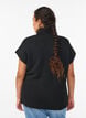 Ermeløs strikket vest med høy hals, Svart, Model image number 2