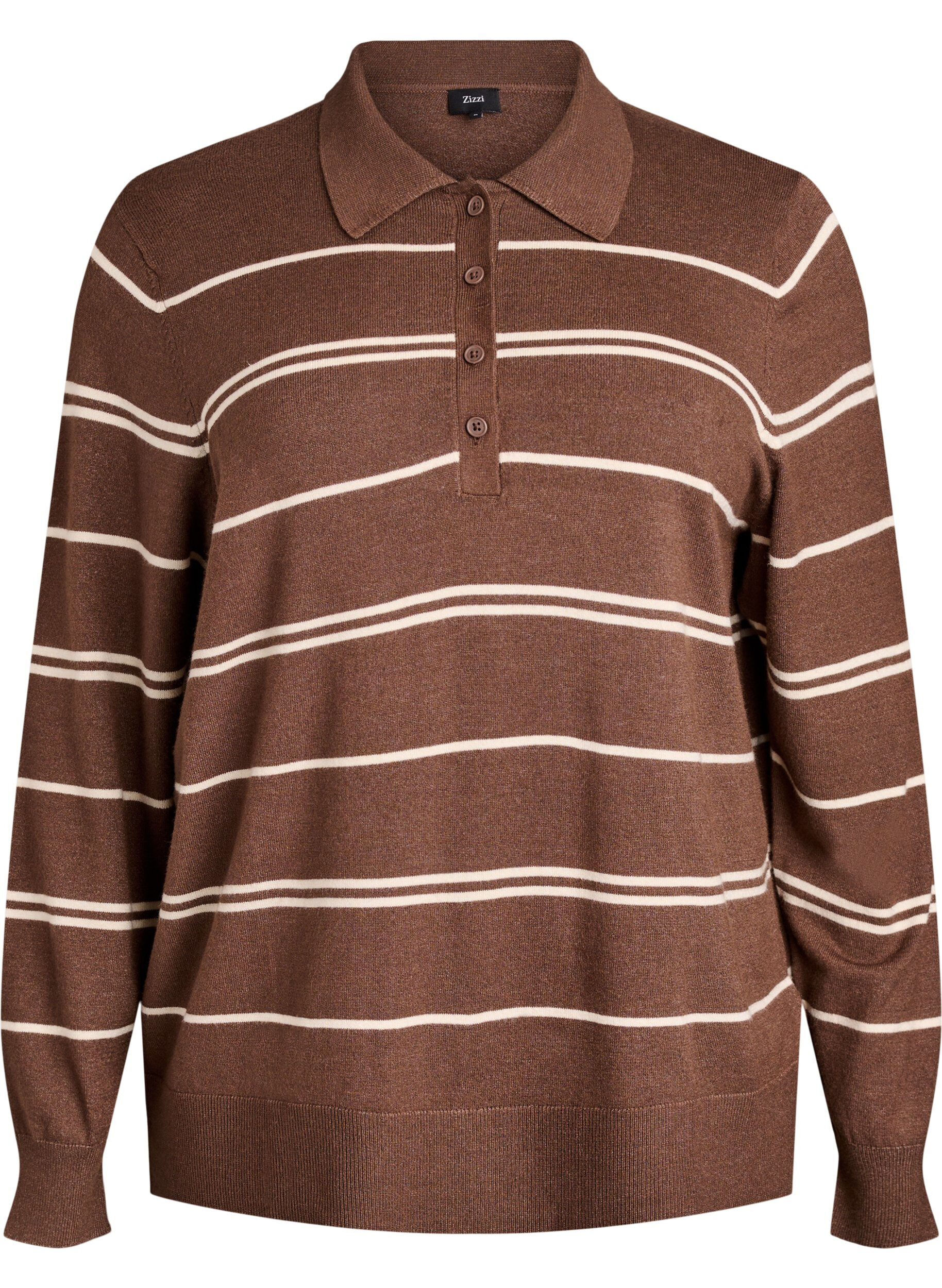 Strikkeplagg med krage