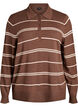 Strikkeplagg med krage, Brun, Packshot image number 0